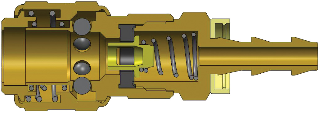 D-SERIES PNEUMATIC AUTOMATIC PUSH-LOC HOSE BARB COUPLER